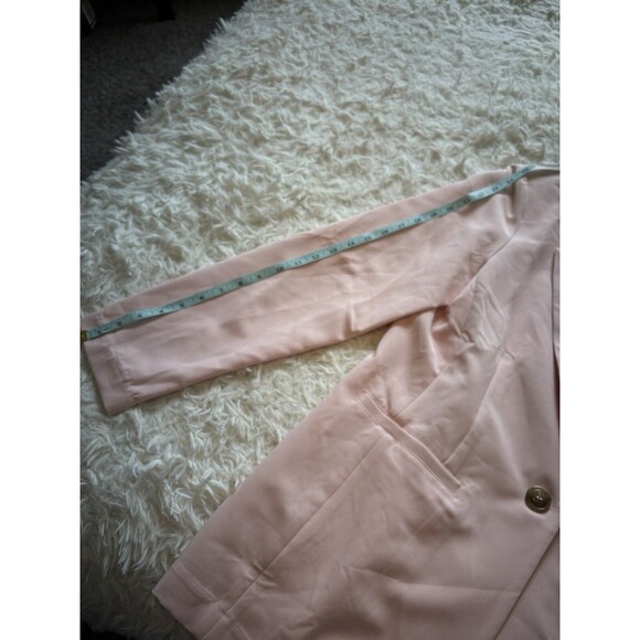 Sanctuary Pink Tailored Women Blazer Size M Minimalist single Button Jacket - Picture 10 of 13